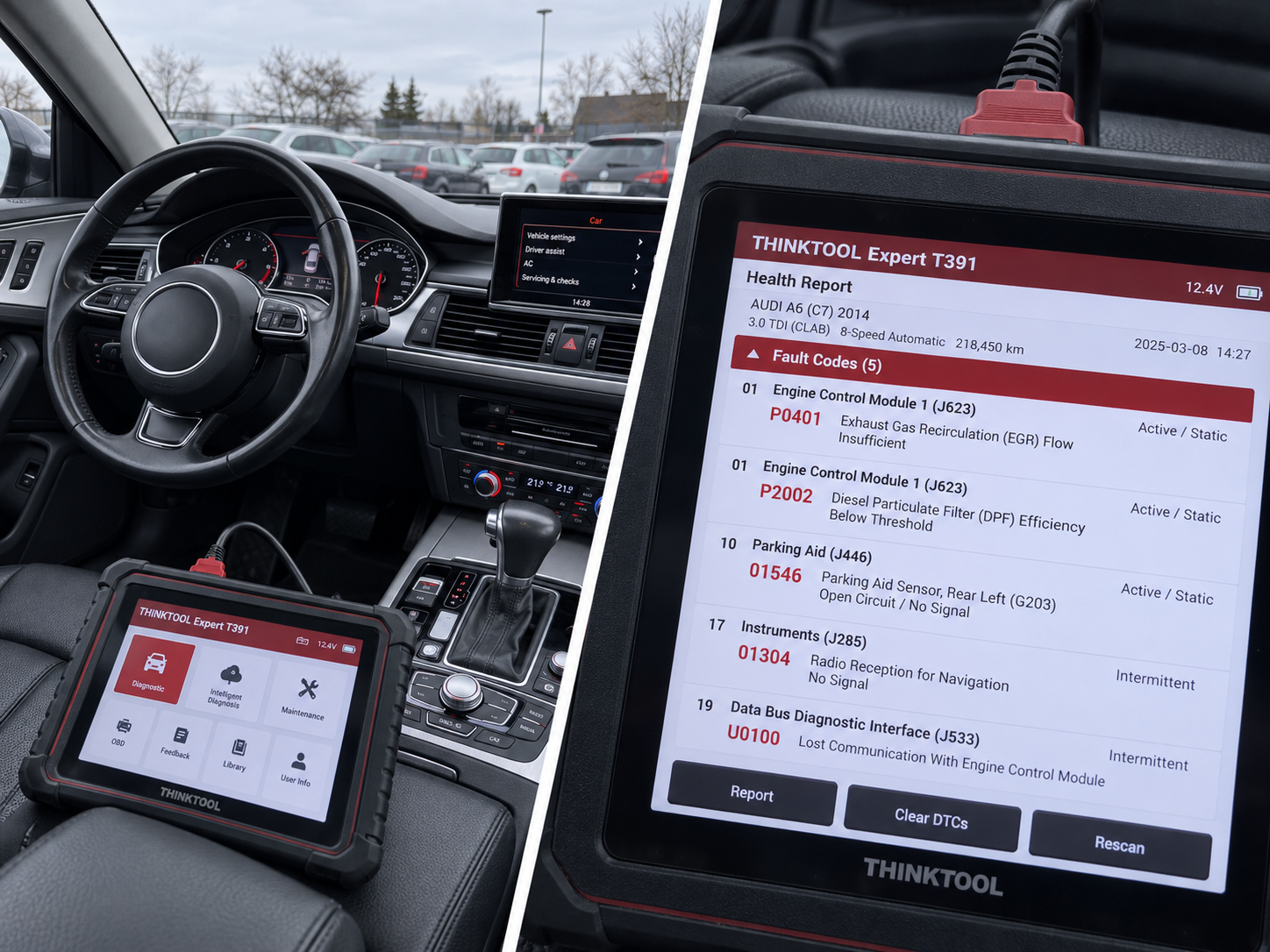 Диагностика Audi A6 с THINKTOOL