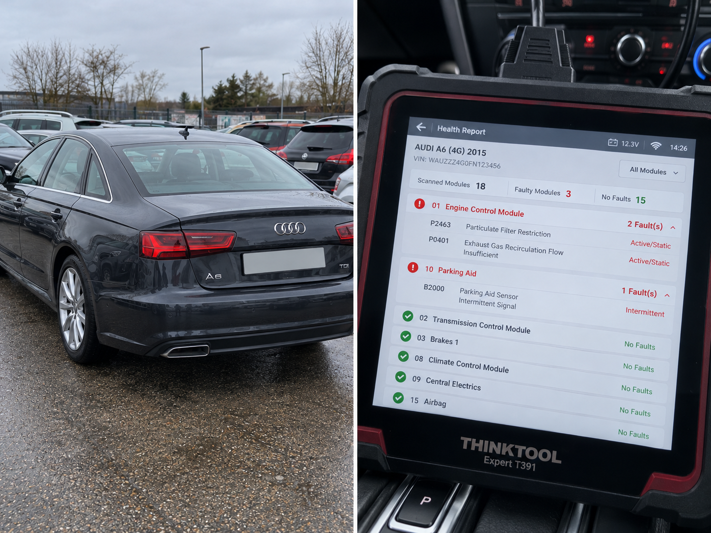 Health Report Audi A6 — DPF и EGR