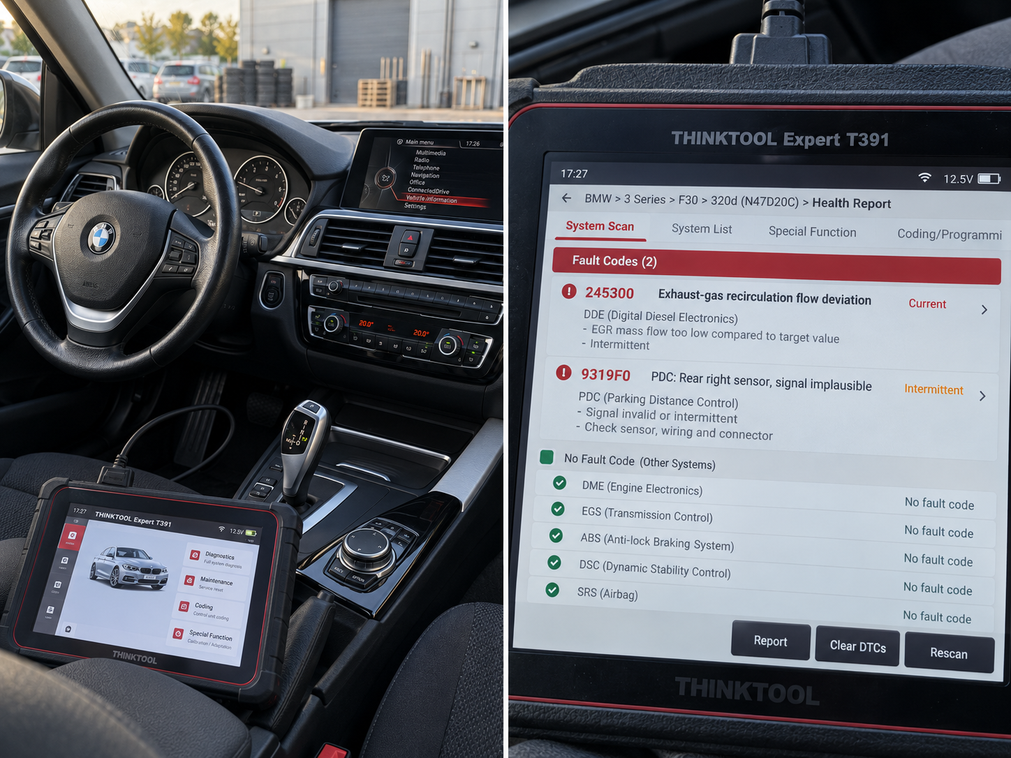Health Report — диагностични грешки BMW