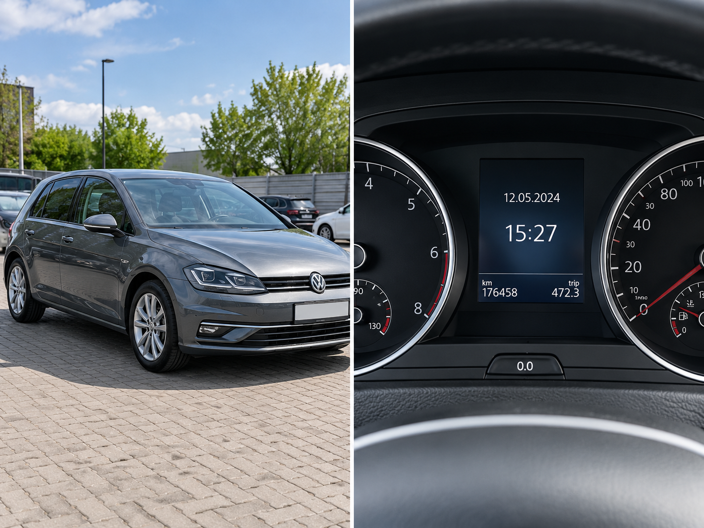 Volkswagen Golf VII — външен вид и табло с пробег