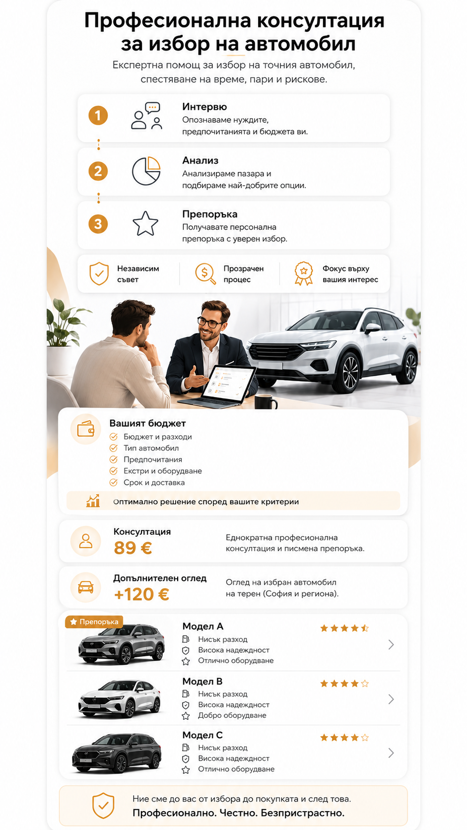 Професионален оглед на употребяван автомобил
